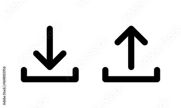 Fototapeta Download and upload icon