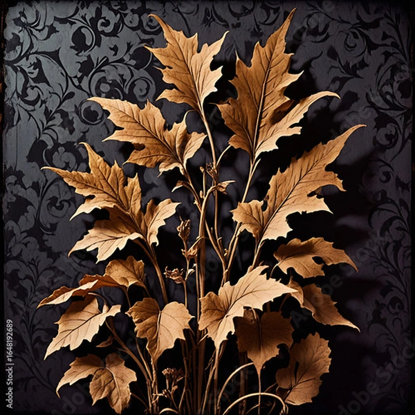 Obraz Aged Paper Texture Meets Gothic Flourish