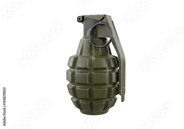 Obraz Dark Green Hand Grenade on Transparent Background