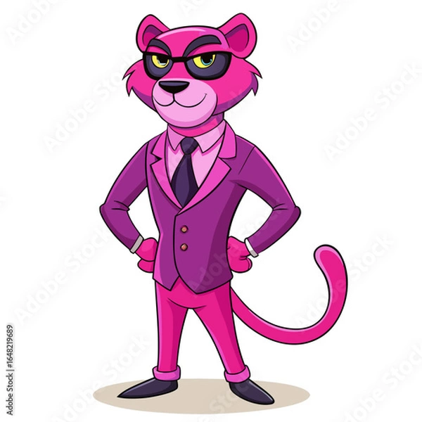Fototapeta pink panther mascot