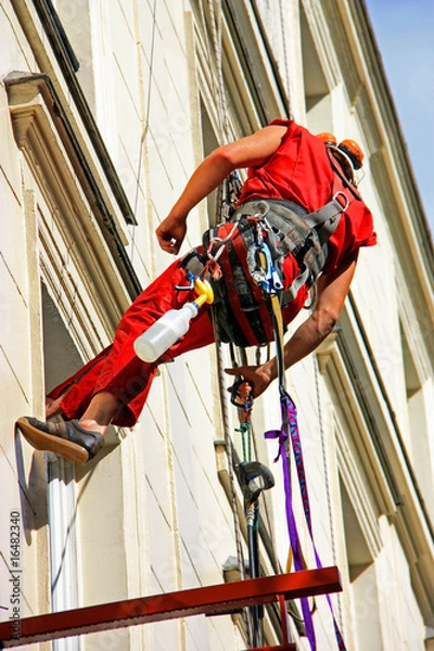 Obraz Cordiste du bâtiment