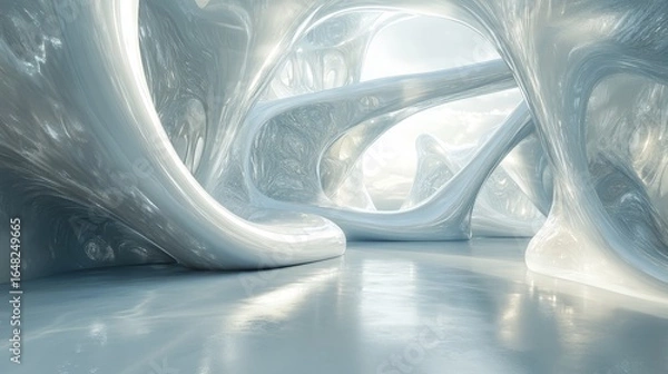 Obraz Abstract futuristic background, 3d render