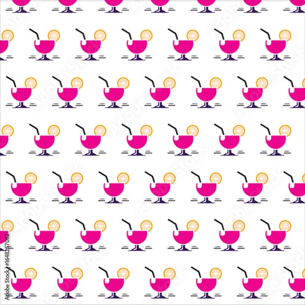 Fototapeta Bar and restaurant seamless pattern