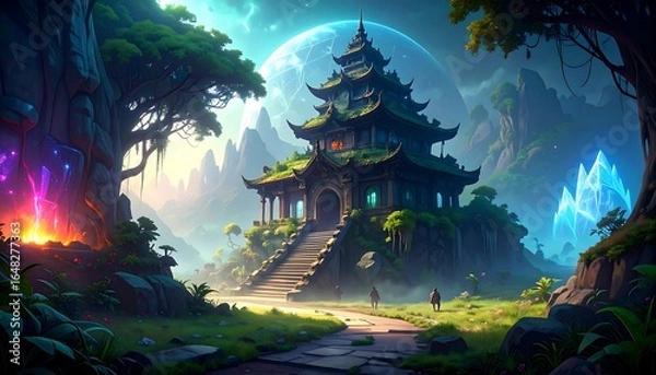 Obraz Fantasy temple landscape