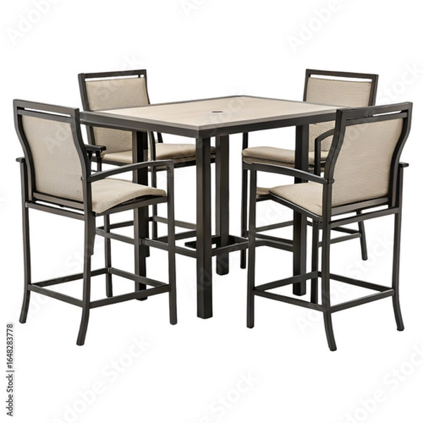 Obraz wooden table and chairs