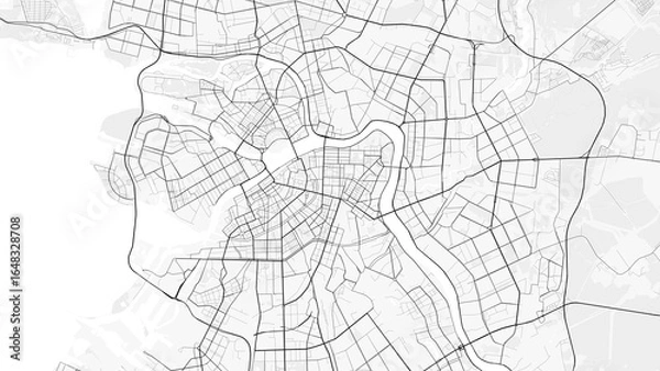 Obraz Saint Petersburg City Map. Minimalist black and white line art poster for printing, wallpaper, wall art for home and office decor