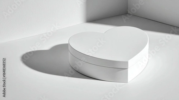 Obraz White heart shaped box