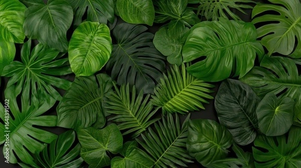 Obraz Lush Tropical Foliage Background