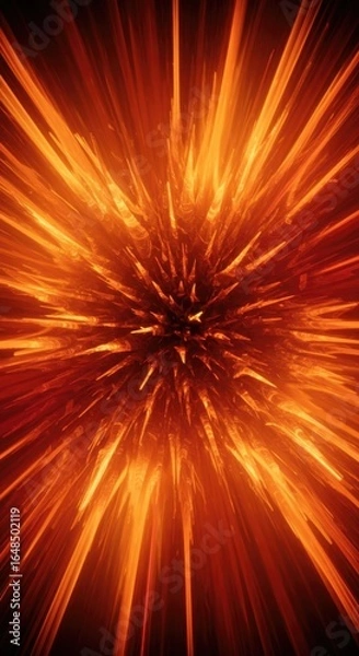 Fototapeta Dynamic explosion of radiant energy, a captivating display of luminous power burst