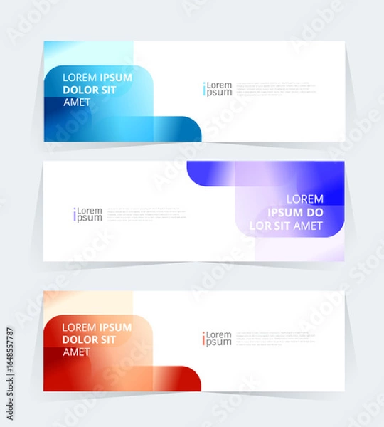Fototapeta Geometric banner design with Vector presentation template.