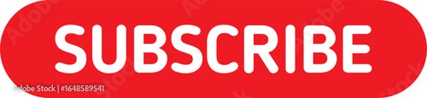 Fototapeta red subscribe button vector. video, social media
