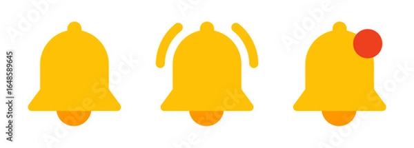 Fototapeta vector set of bell icons