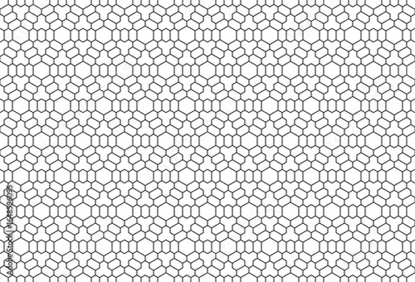 Fototapeta Abstract geometric with various hexagon seamless pattern. Vector Repeating Texture.