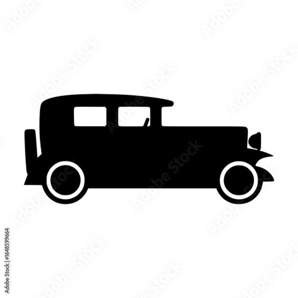 Obraz Vintage Car Silhouette Vector