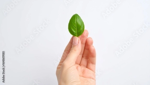 Fototapeta Leaf Presented in a Hand