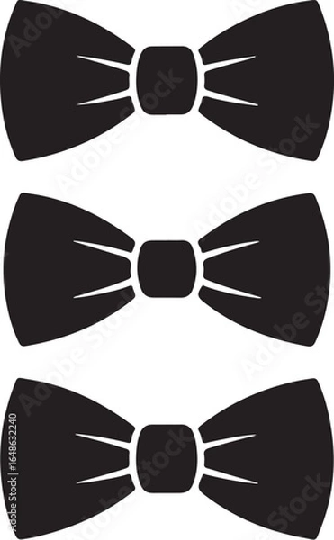 Fototapeta Minimalist Bow Tie Silhouette Vector  Classic Black Formal Accessory Icon for Logo Design, Party Invitations, Event Branding, and Elegant Fashion Graphics