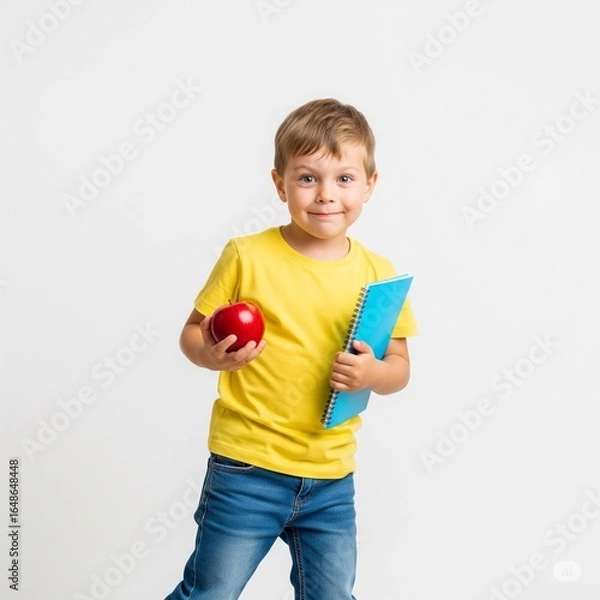 Fototapeta boy with apple