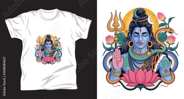 Fototapeta Mythology graphic vector t shirt design print