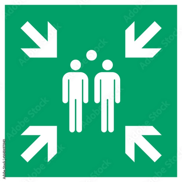 Fototapeta ISO 7010 ; E007 - Evacuation assembly point