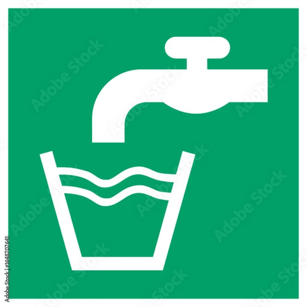 Obraz ISO 7010 ; E015 - Drinking water