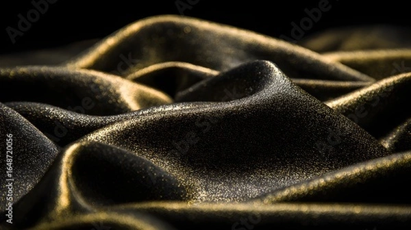 Fototapeta Close-up view of a luxurious, draped fabric.