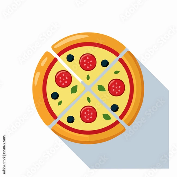 Obraz Pizza Slice Icon Vector