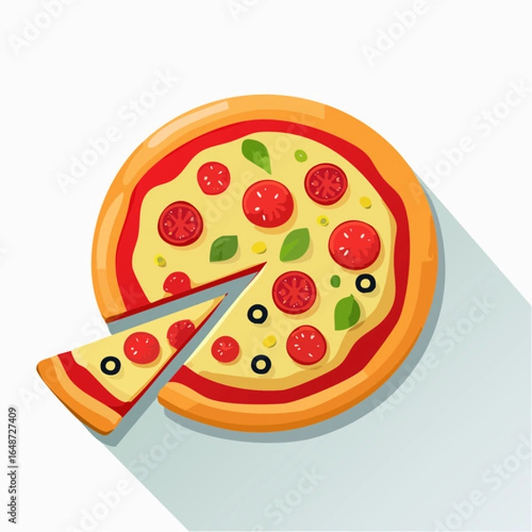 Obraz Pizza Slice Icon Vector