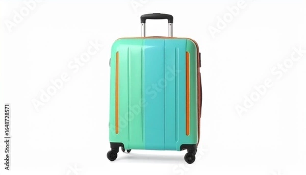 Obraz Stylish Colorful Suitcase on wheels 