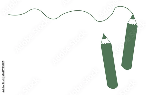 Fototapeta シンプルな鉛筆のイラスト