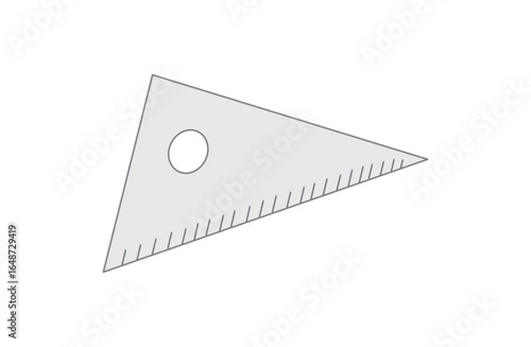 Fototapeta 白い背景の三角定規のイラスト