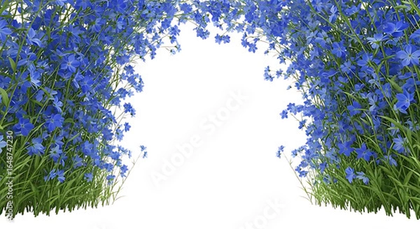 Fototapeta Floral archway frame background design