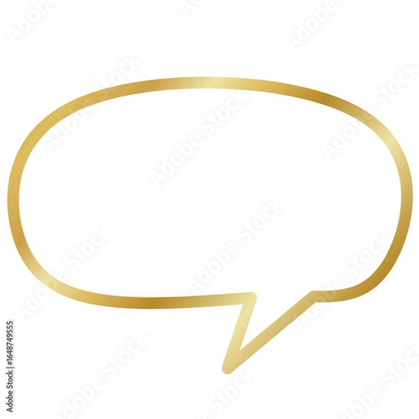Obraz Gold Speech Bubble for messages 