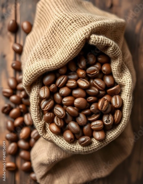 Obraz coffee beans on burlap