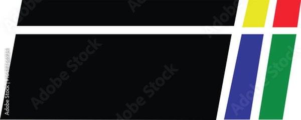 Fototapeta Phantom Velocity Futuristic Motion colored Stripe Decals for High Speed Motorsport Wraps
