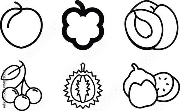 Fototapeta Fruits icon vector art image