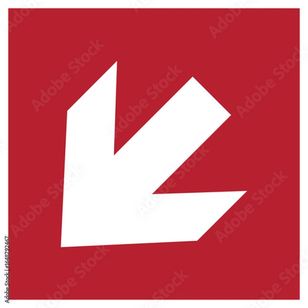 Obraz ISO 7010 ; A045R - Direction Arrow 45°