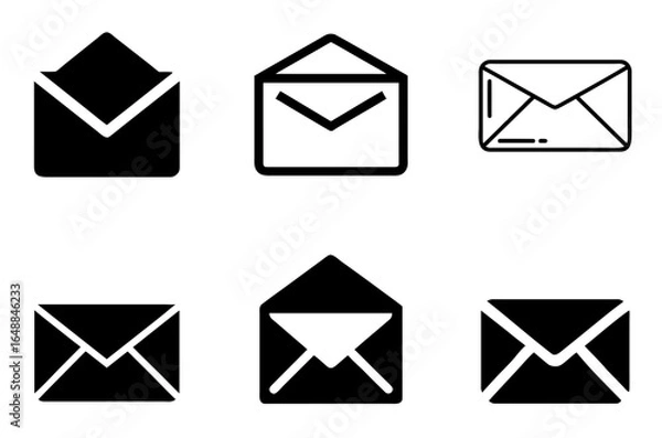Fototapeta Simple vector envelope symbol for mail, notifications, and inbox designs

