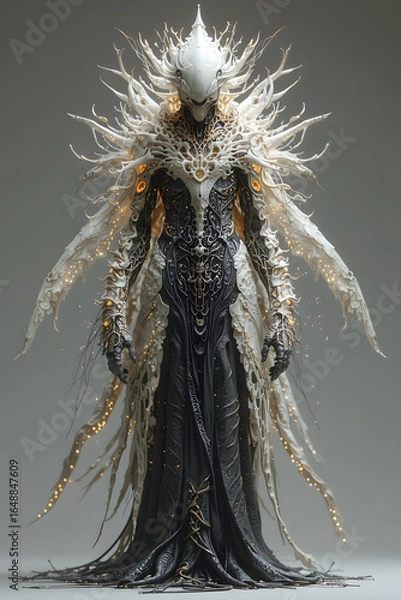 Obraz Fantastical Ethereal Creature with Crystalline Armor