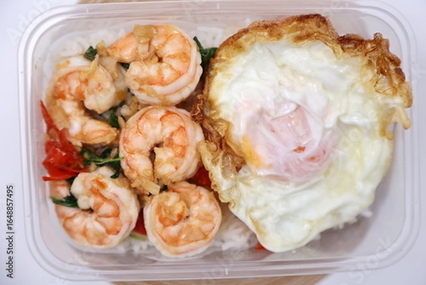 Obraz fried shrimp with rice