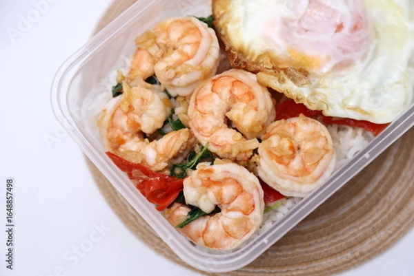 Obraz fried shrimp with rice