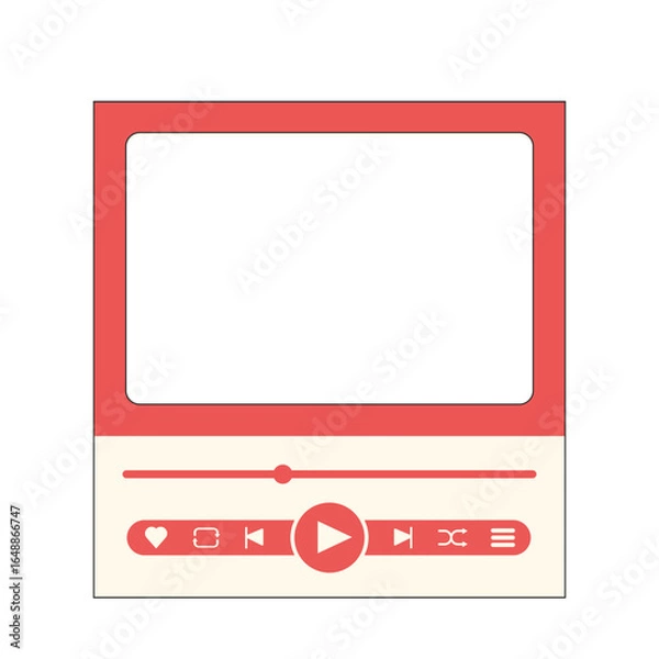 Fototapeta Music UI Frame vector isolated