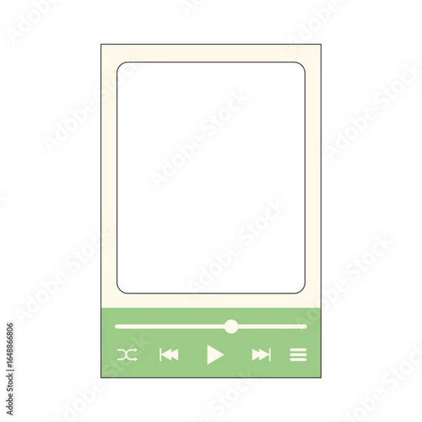 Fototapeta Music UI Frame vector isolated
