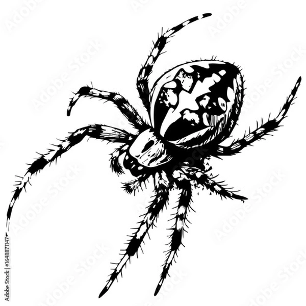 Obraz Spider on a white background