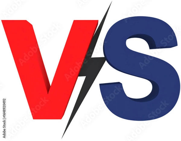 Obraz Versus symbol vs isolated on transparent background