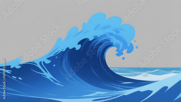 Fototapeta blue wave background