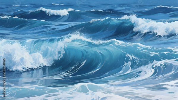 Fototapeta waves on the beach