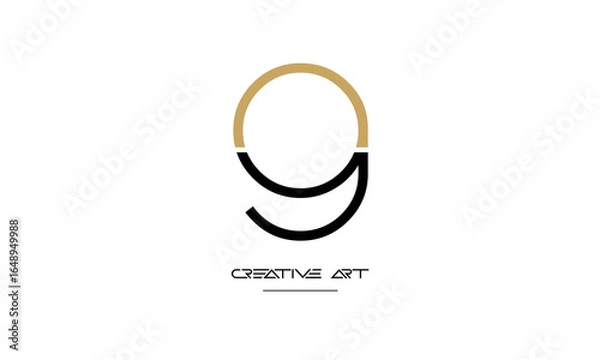 Obraz NG, GN, N, G abstract letters logo monogram