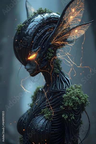 Obraz Futuristic Fusion of Nature and Technology

