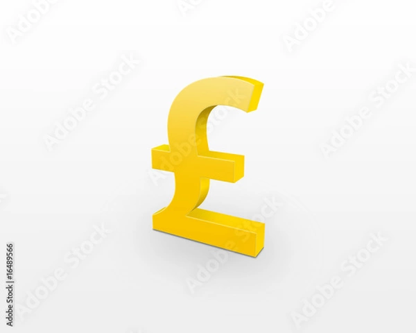 Fototapeta golden pound symbol