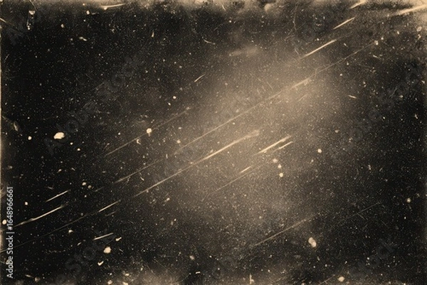 Fototapeta Vintage film textures with scratches and grain overlays for cinematic nostalgia featuring dust particles and noise effects for retro-style aficionados